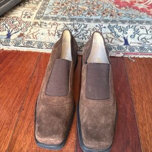 Salvatore Ferragamo Brown Suede Loafers
